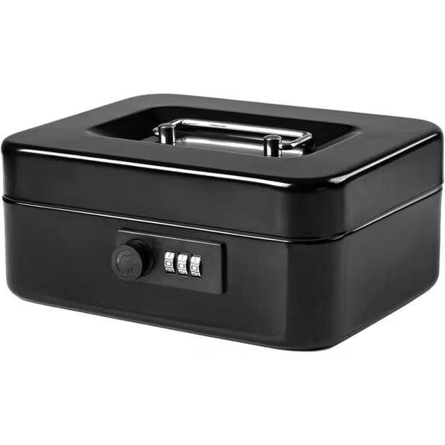 Stalen Kasdoos Kluis met Combinatieslot, Geldkluis